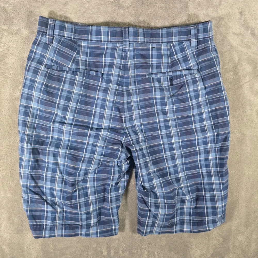 Banana Republic Mens Plaid Shorts Emerson‎ Casual Blue Size 32